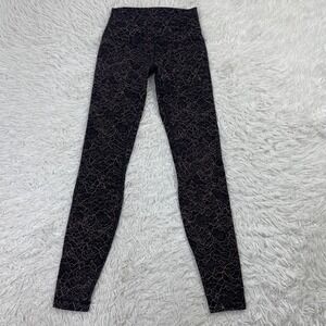 Lululemon Pants Womens 4 Lacescape Spanish Rose Black Align 28" Nulu Leggings